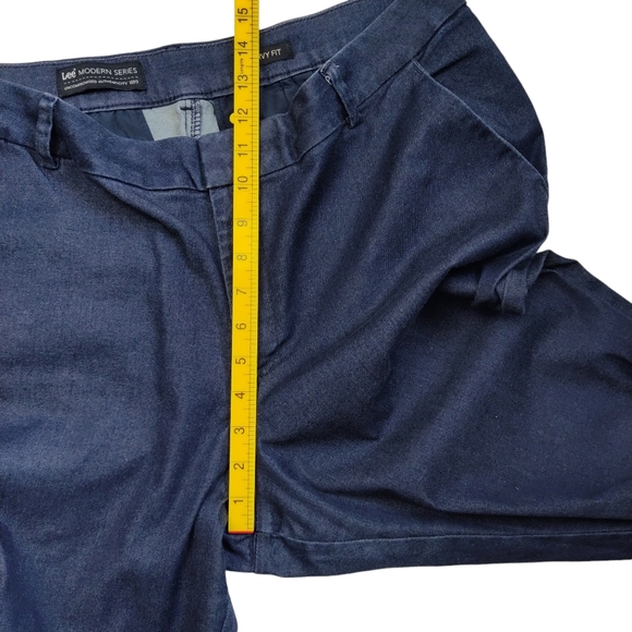 Lee Modern Series Curvy Fit Denim Chino Pants Stretch Women's Size 18 Med *READ - Picture 8 of 10